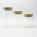 450ml storage jar glass jar bamboo cover  Storage-54S